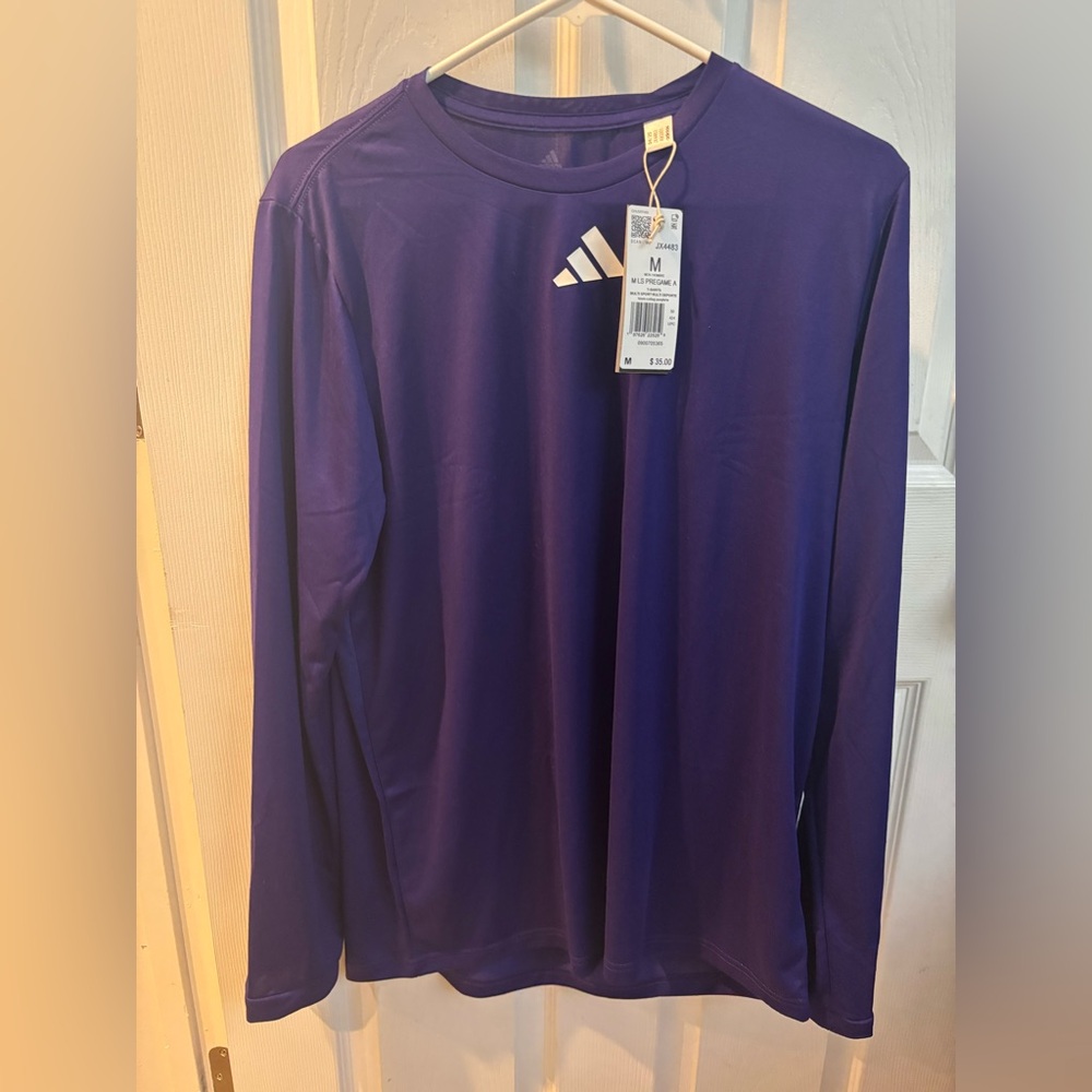 Adidas Men's Long Sleeve Tee in Rich Purple